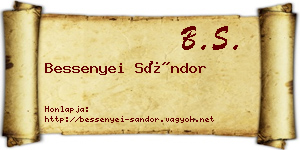 Bessenyei Sándor névjegykártya