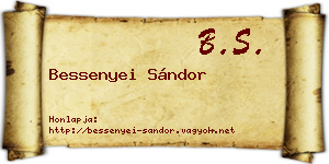 Bessenyei Sándor névjegykártya