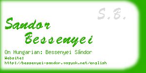 sandor bessenyei business card